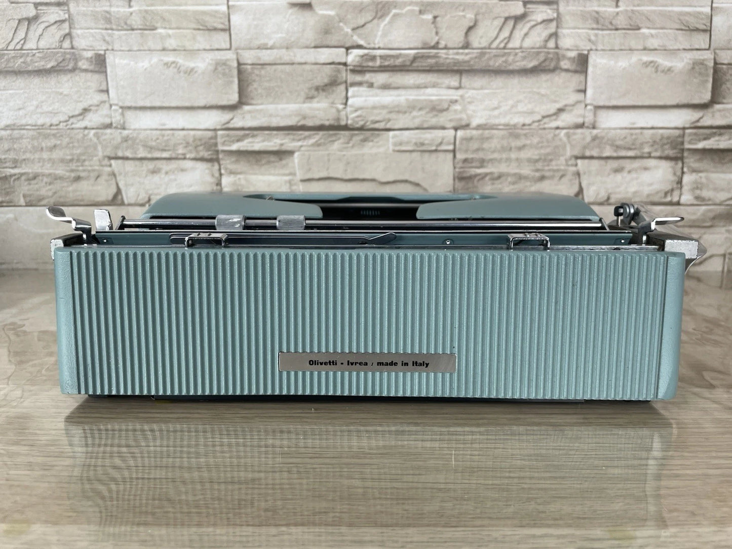 Macchina Da Scrivere Olivetti Lettera 32 Vintage Design Nizzoli Anni 60 Azzurra