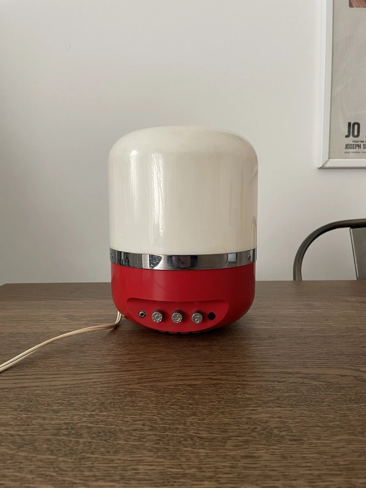 Radio Lampada 60s Europhon Design Adriano Rampoldi Vintage Space Age Rossa