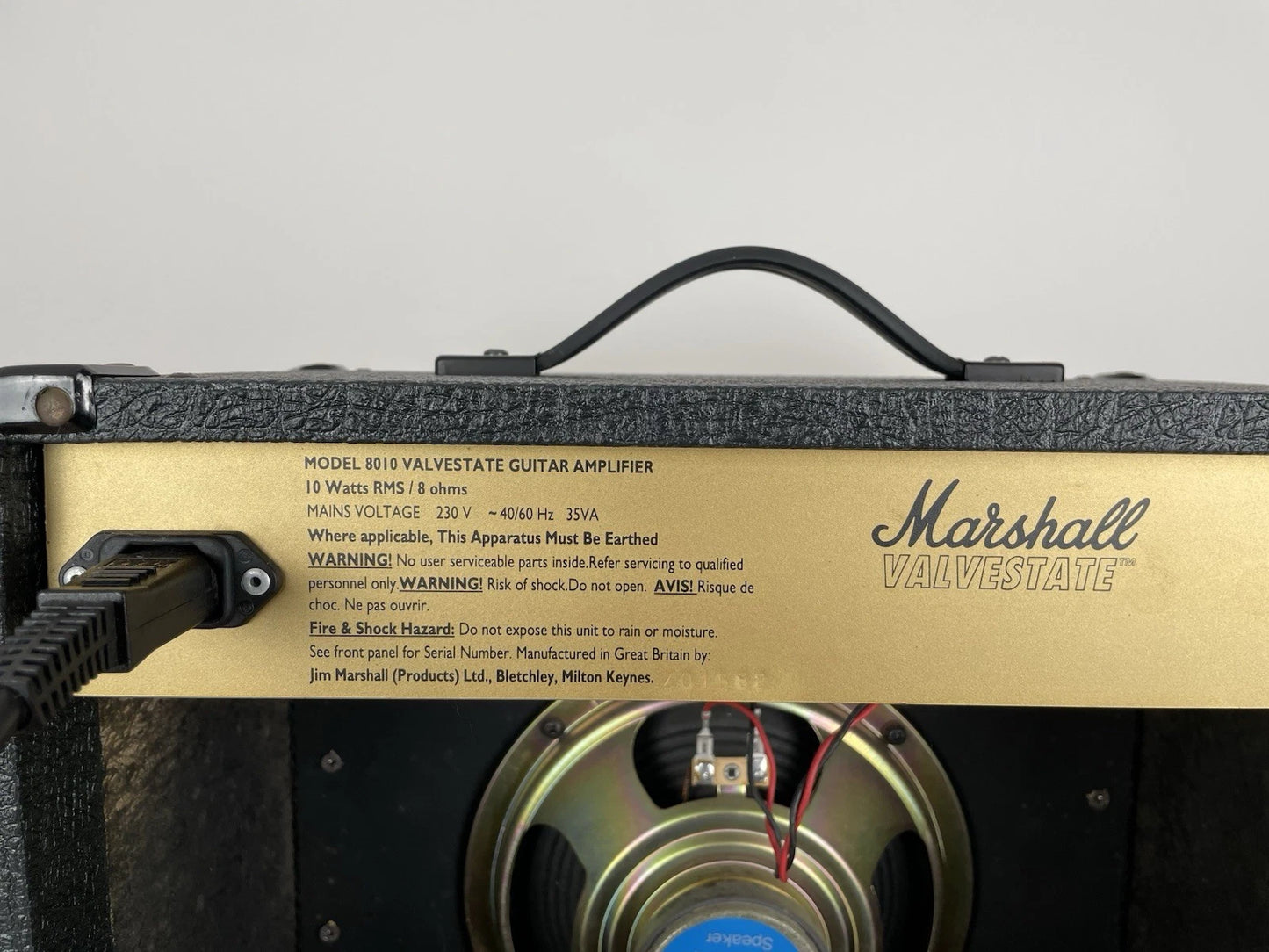 Amplificatore Marshall Valvestate tm 10 UK Legno Tolex Nero Anni 90
