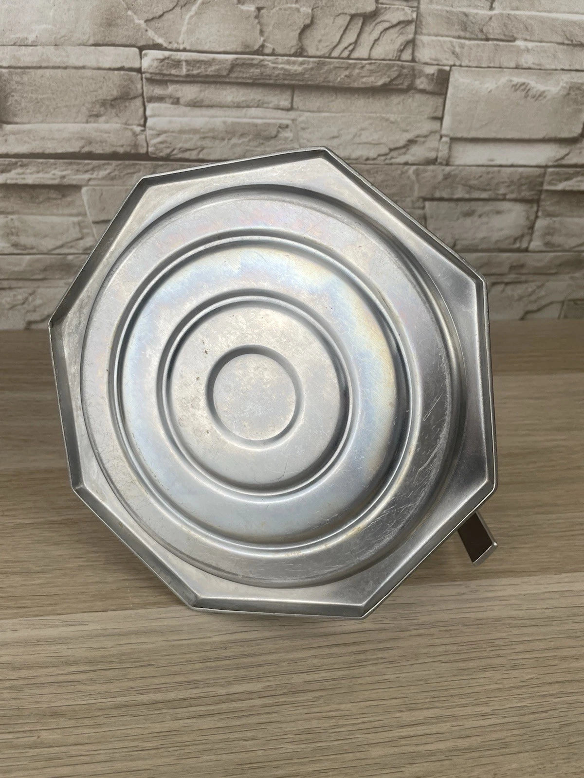 Bollitore Calderoni Fratelli Serie Piramide Ottagonale Vintage Anni 60 Acciaio