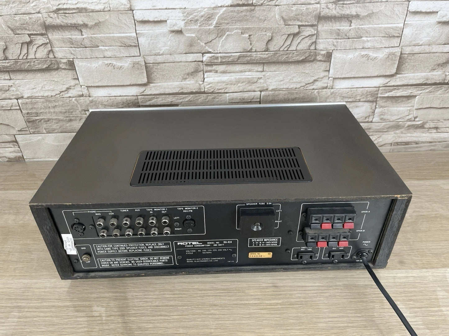 Amplificatore Integrato Rotel RA-414 Stereo HiFi Argento Vintage Anni 70 Japan
