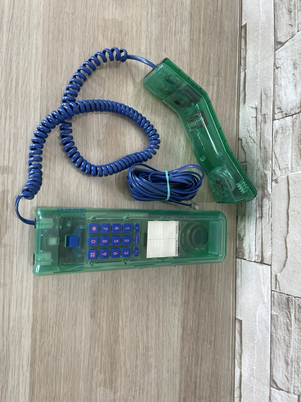 Telefono Fisso Swatch Twin Phone Deluxe Model Verde Blu 1989 Vintage Phone