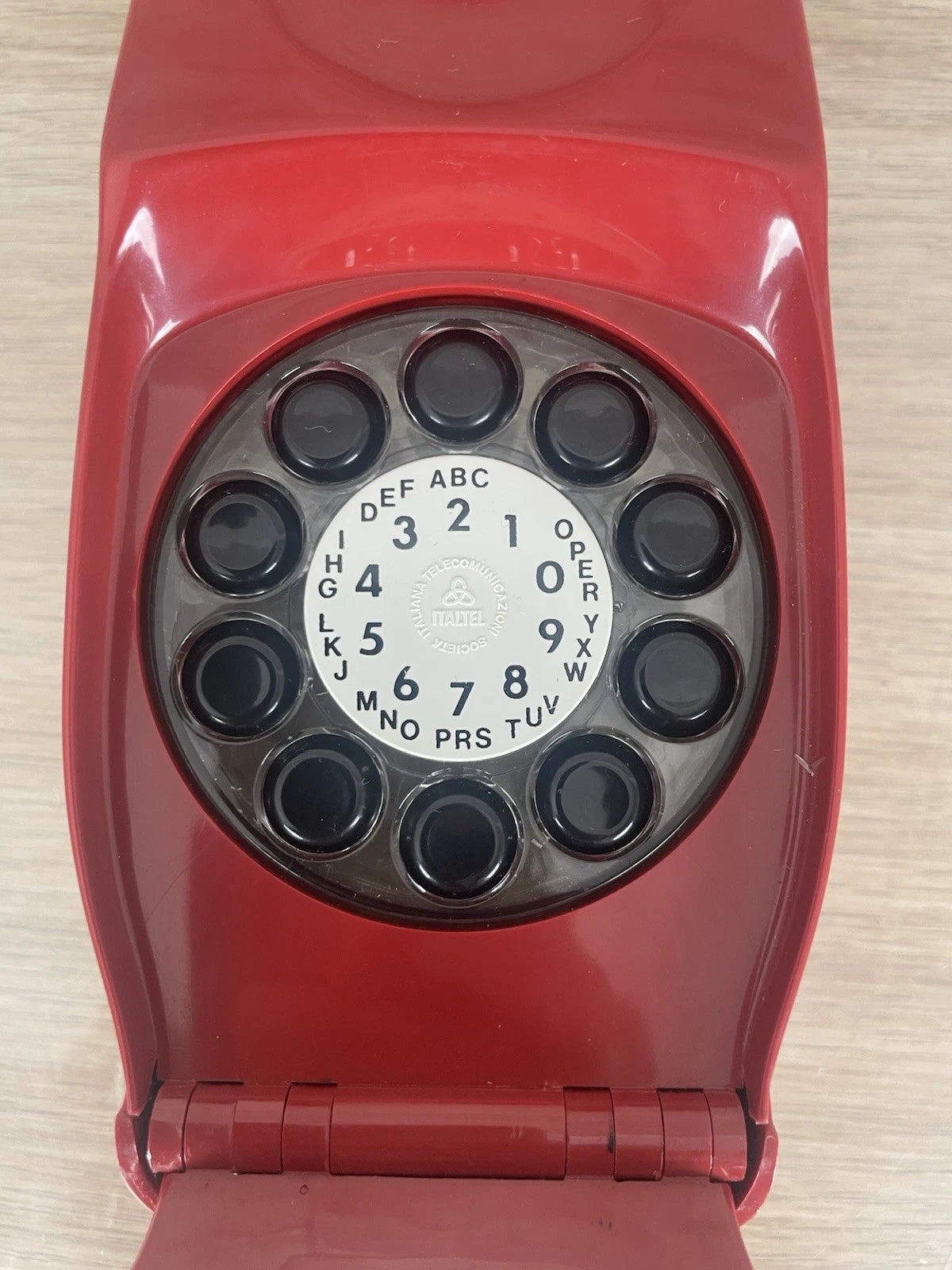Telefono Grillo Rosso Bordeaux Design Zanuso Sapper Vintage A Disco Siemens Auso