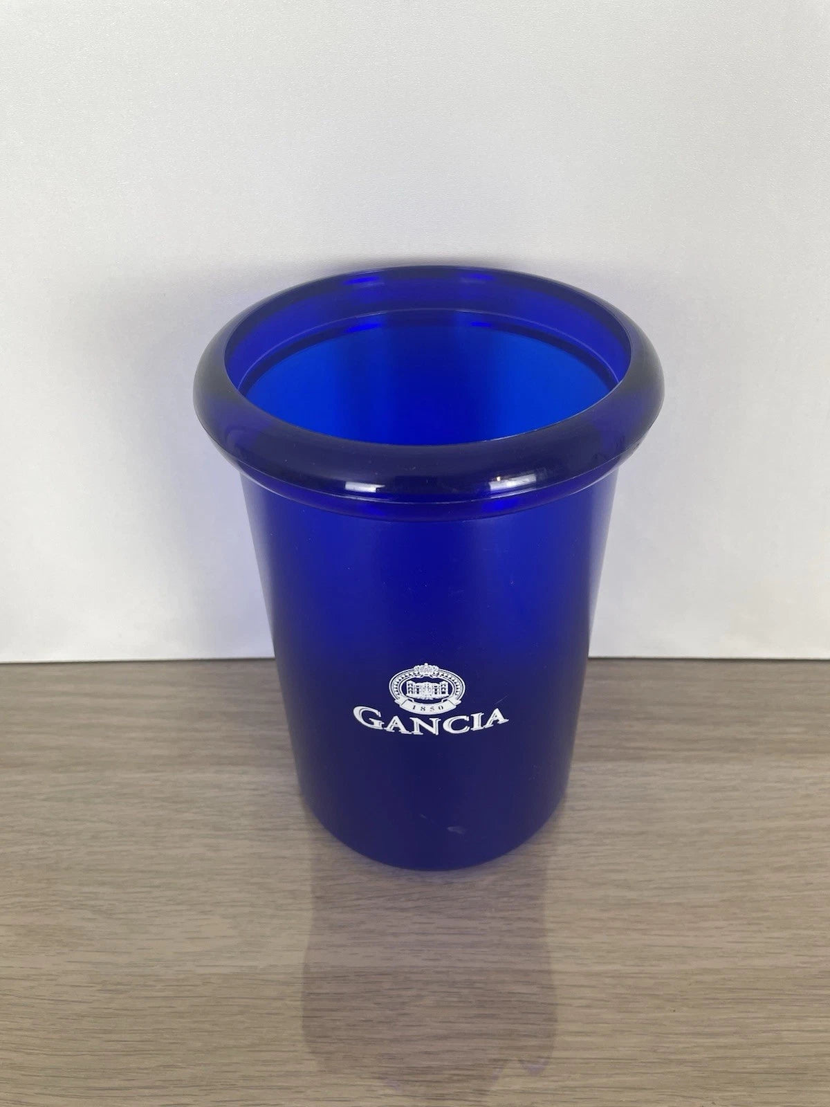 Glacette Secchiello Per Ghiaccio Pubblicitario Gancia Anni 80 In Plastica Blu