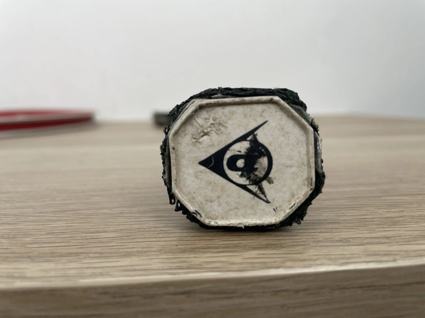 Racchetta Da Tennis Dunlop 41/8" Made In England Custodia Wilson Ecopelle Rossa