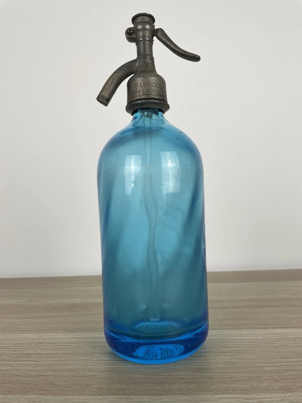 Autoseltz Vetro Sifone Seltz Proverbio Monza Azzurro Antico Epoca Anni 30 Blu