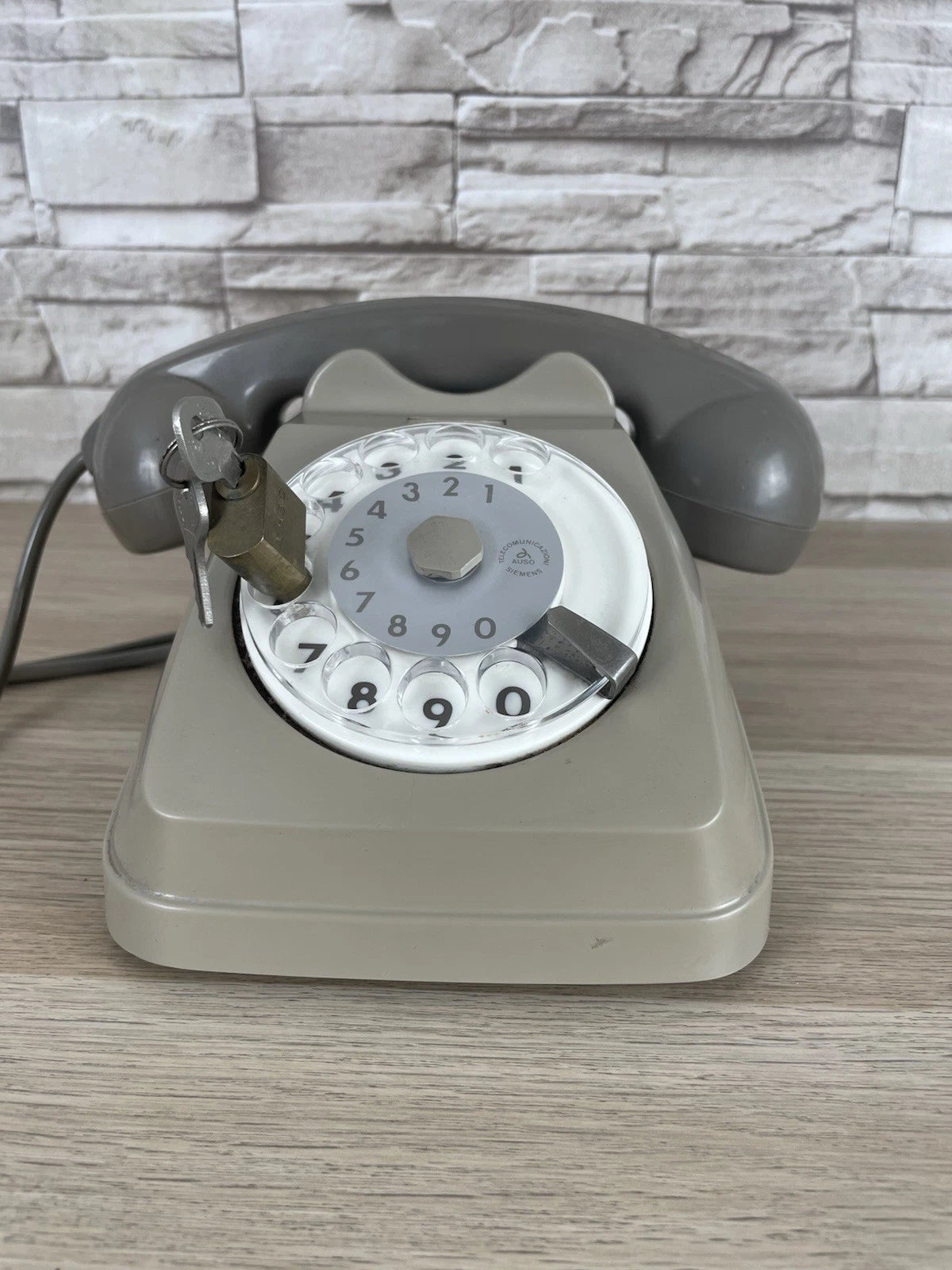 Telefono A Disco Auso Siemens 62 Design Lino Saltini Bigrigio Vintage Anni 60