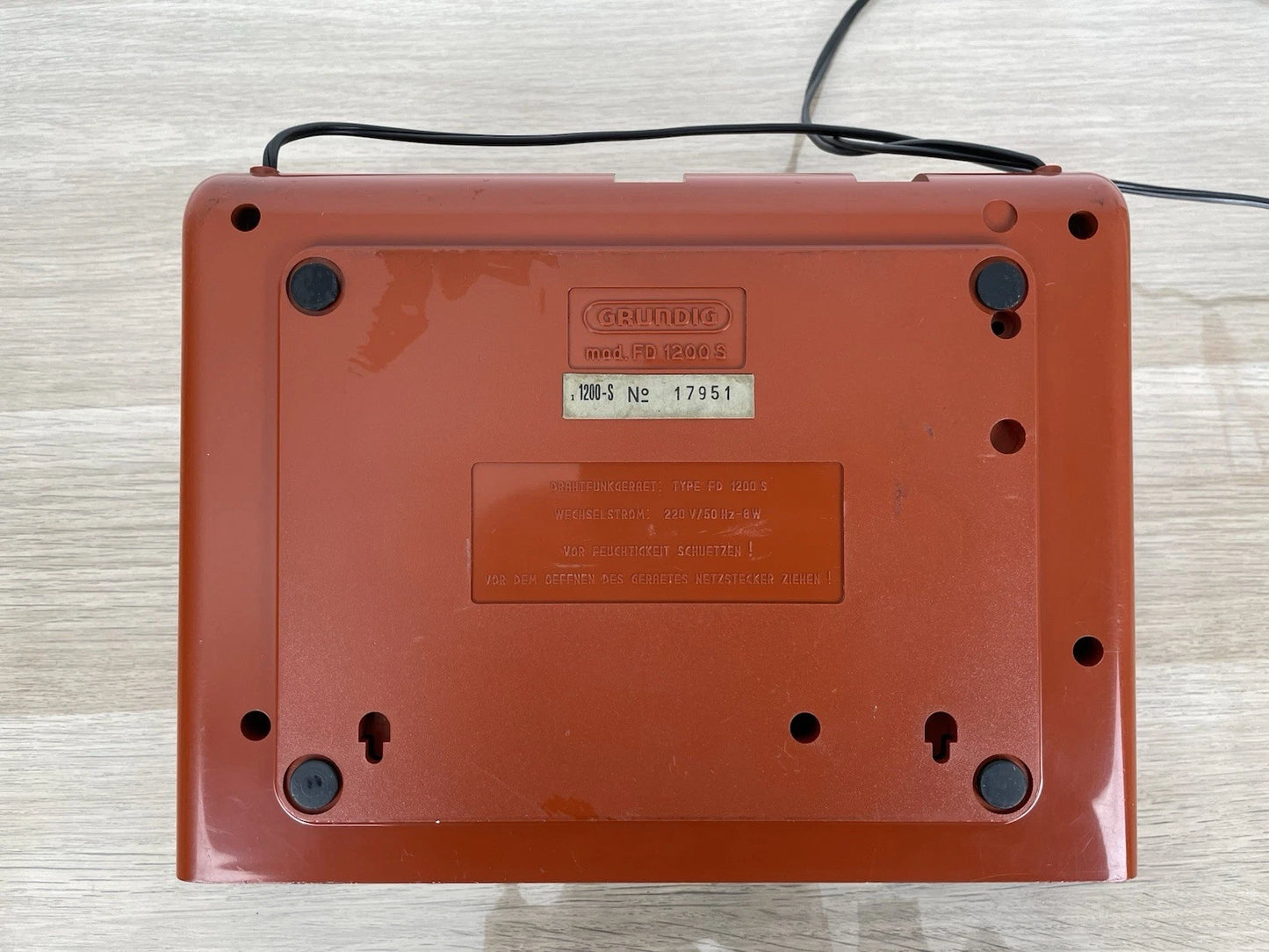 Radio Filodiffusione Grundig FD1200S Vintage Design Anni 70 Arancio Mattone