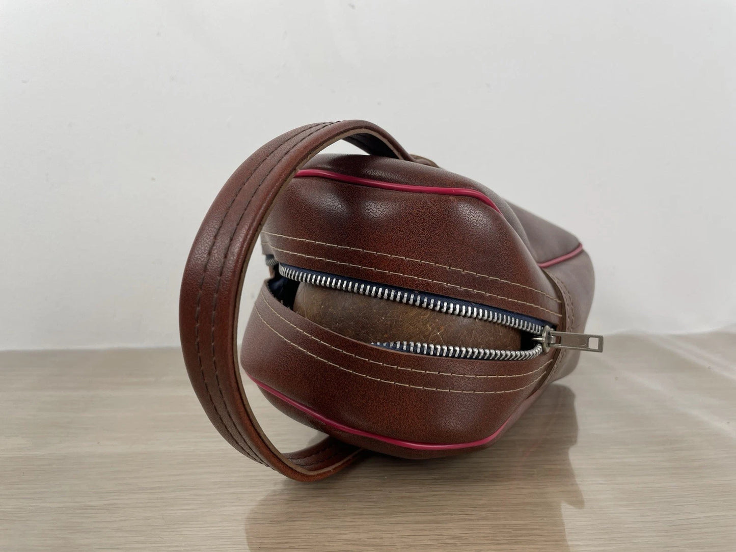 Set 2 Bocce Da Gioco Professionali Vintage Con Custodia Marrone In Pelle E Pezza