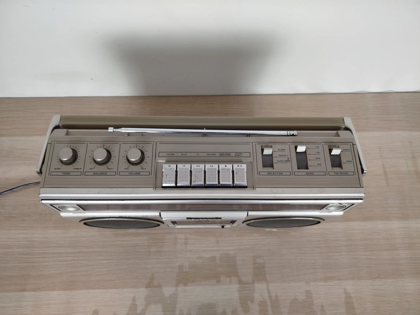 Boombox Ghettoblaster Radio Portatile Panasonic RX-5010LS Argento FM AM E Cavo