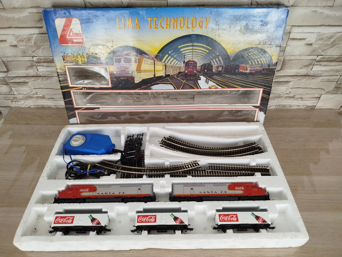 Trenino Elettrico Lima Coca Cola Santa Fe Vintage HO con Scatola Originale