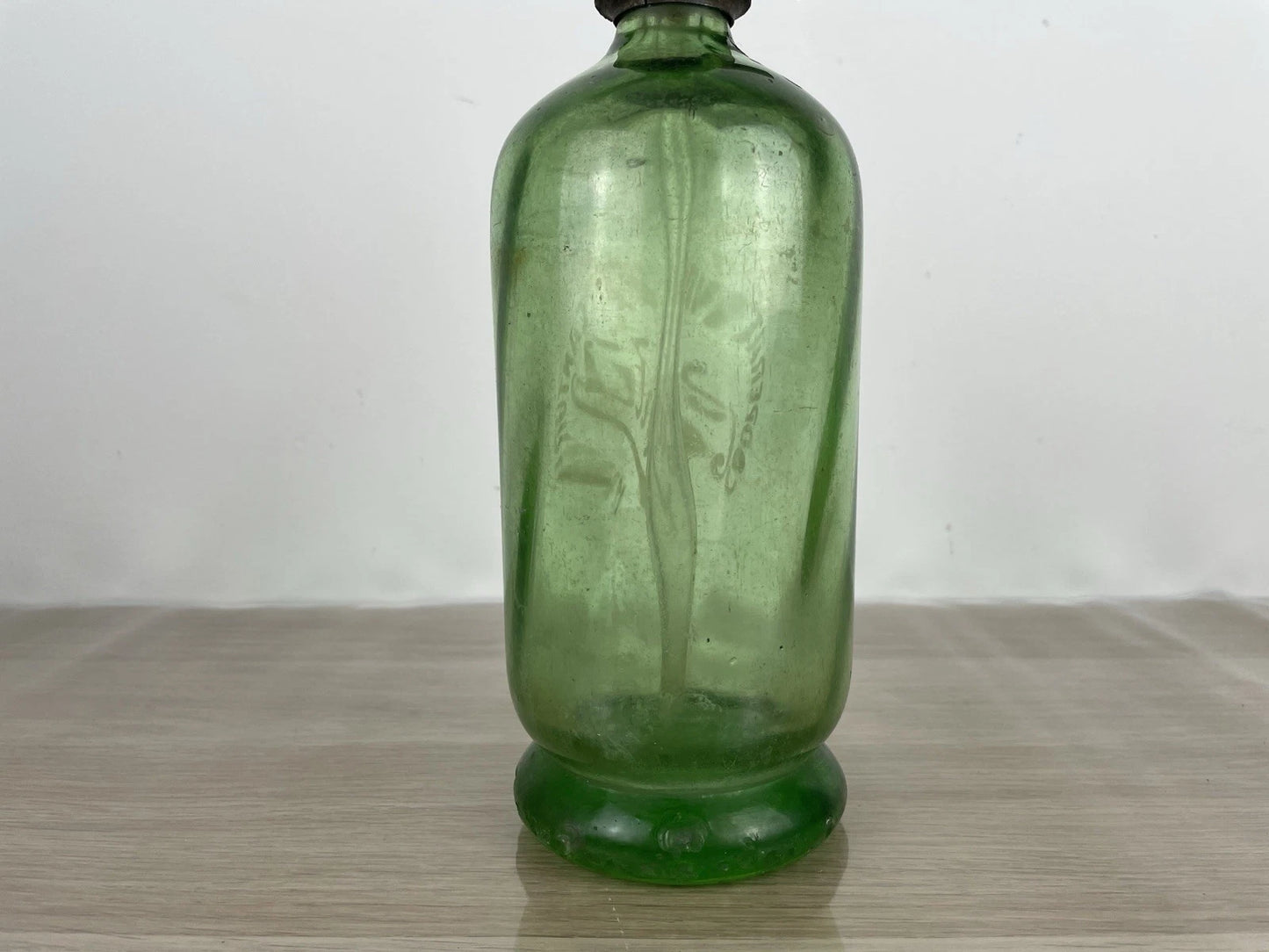 Autoseltzer In Vetro Sifone Seltz Cooperativa Canturina Cantù Verde Anni 30 Epoca