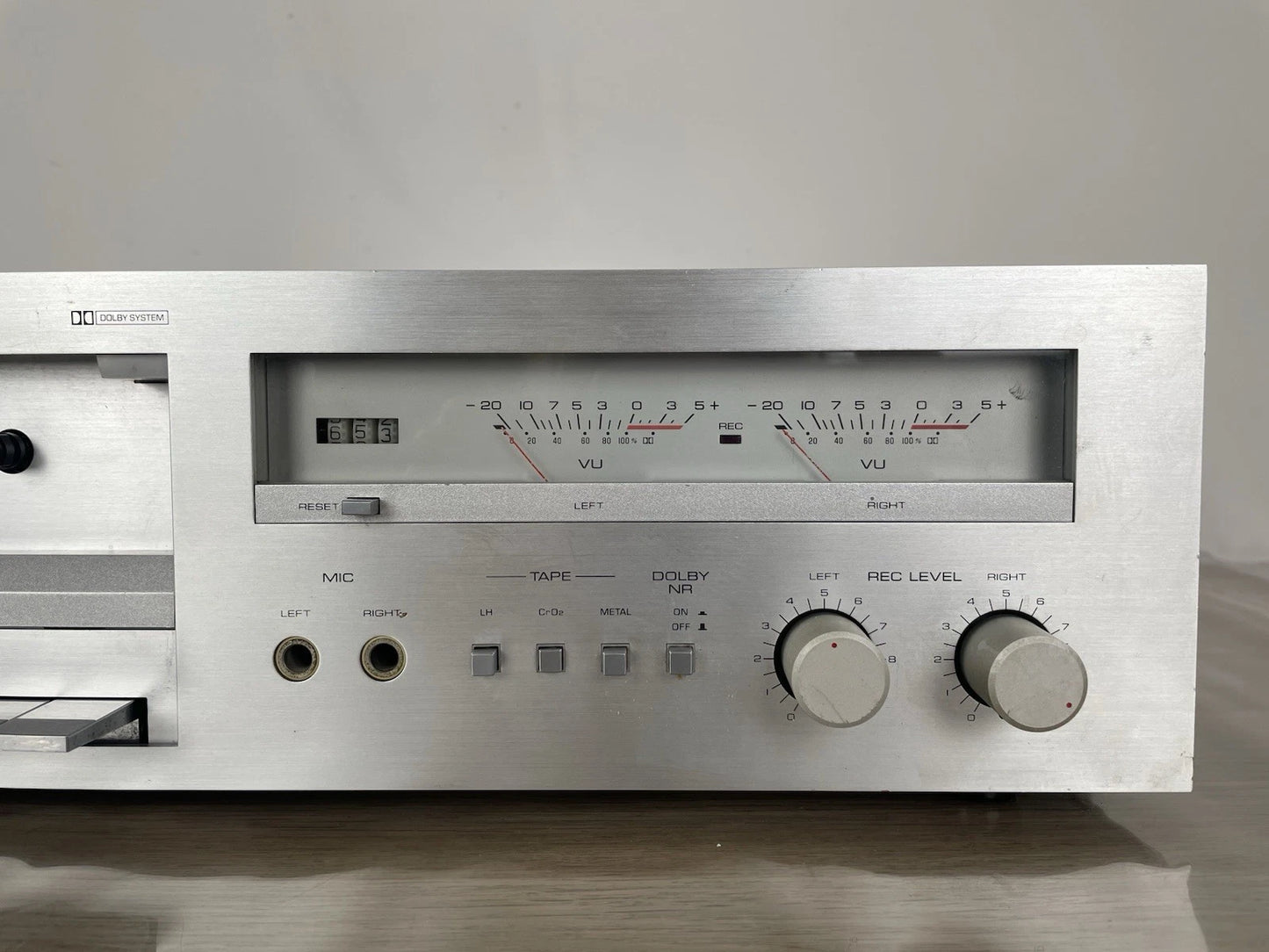 Piastra Cassette Yamaha K350 Lettore Musicassette Vintage Argento Nippon Gakki