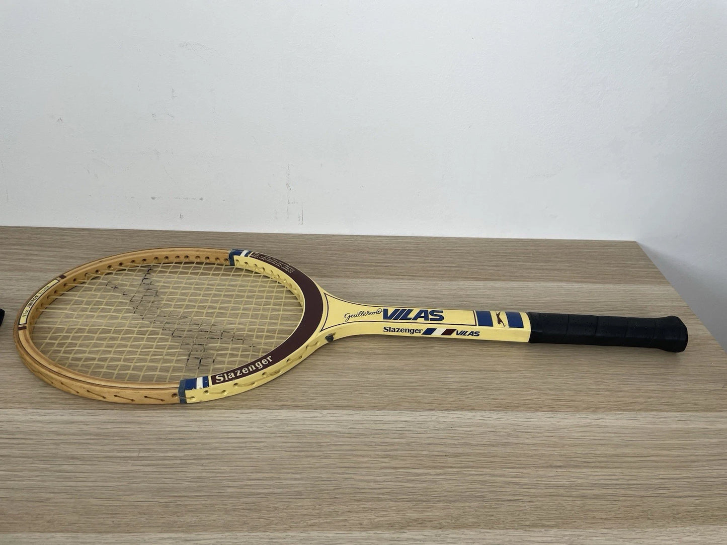 Racchetta Da Tennis Slazenger Guillermo Vilas Junior Frame Vintage Legno 41/8"