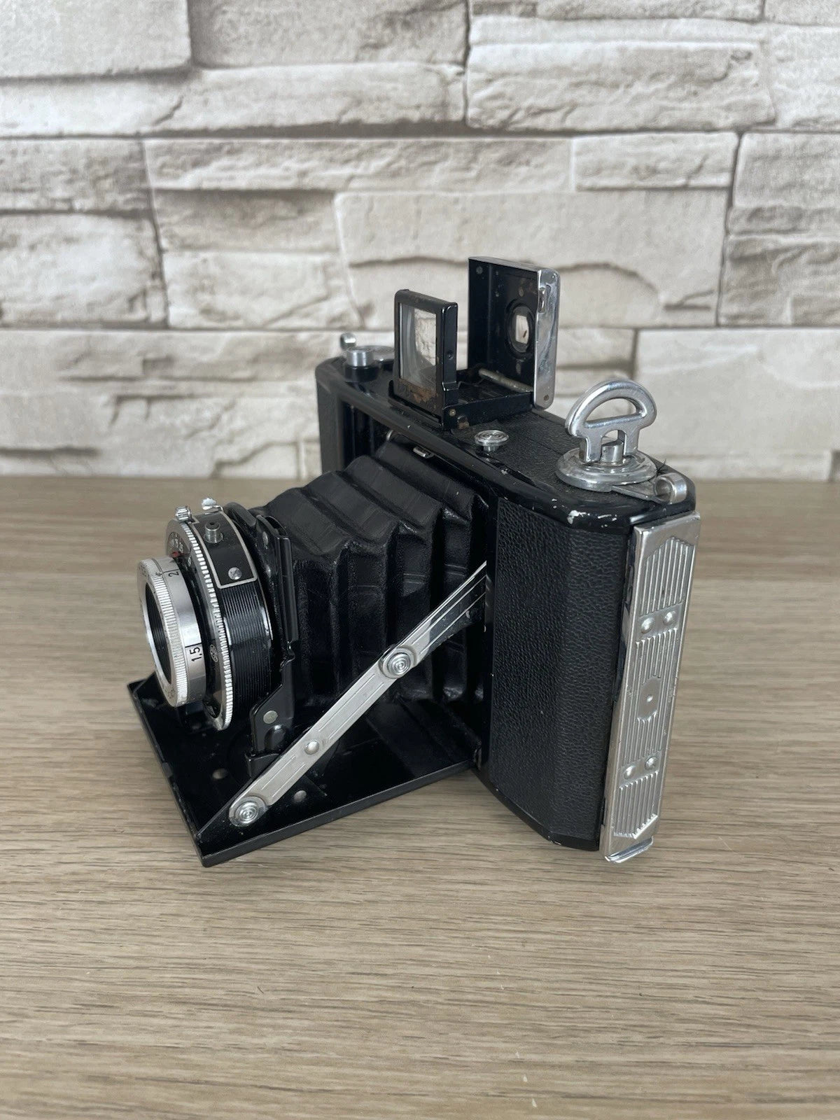 Fotocamera A Soffietto Zeiss Ikon Nettar 515/16 Vintage Anni 40/50 Nera 6x6