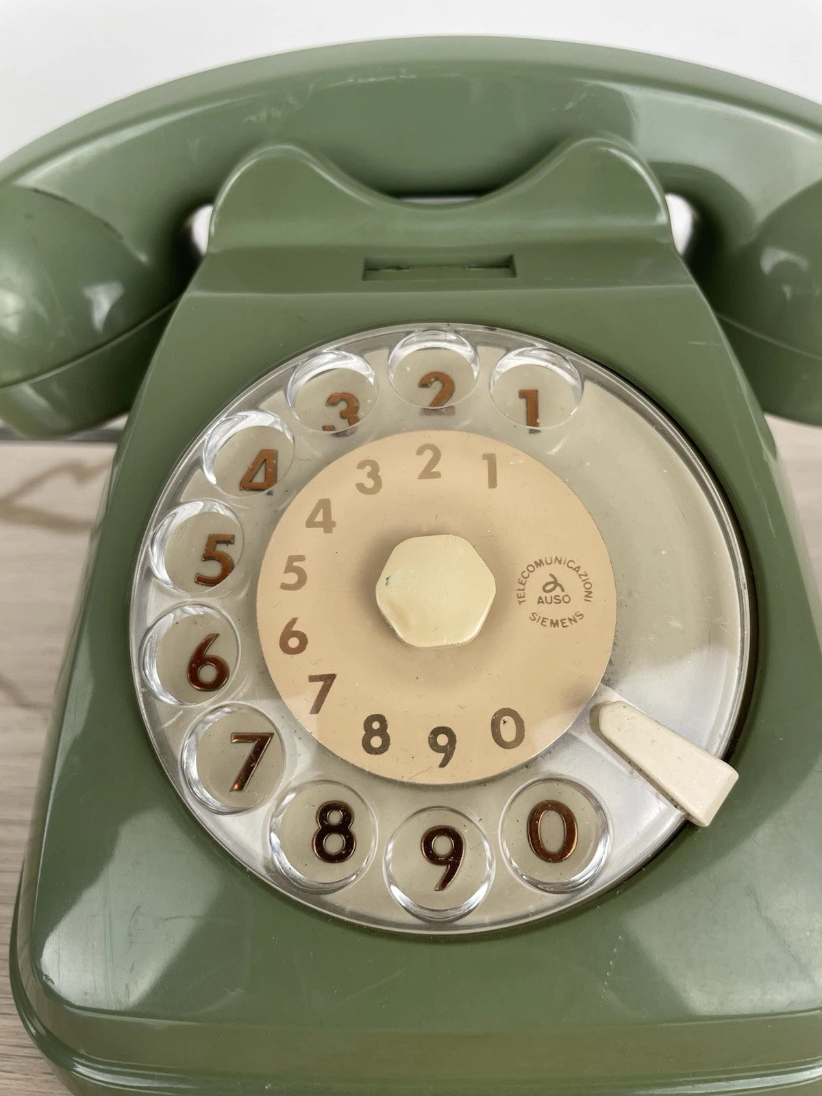 Telefono Fisso Disco Auso Siemens Telecomunicazioni Verde Oliva Lino Saltini S62