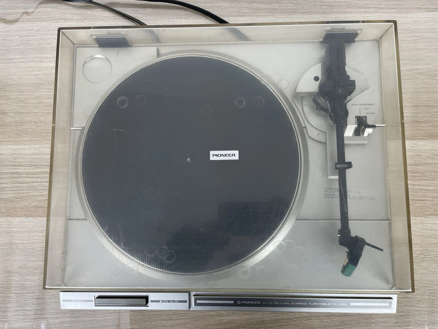 Giradischi Pioneer PL-450 Vintage Giappone Anni 80 Per Vinili Dischi 33 45 Giri