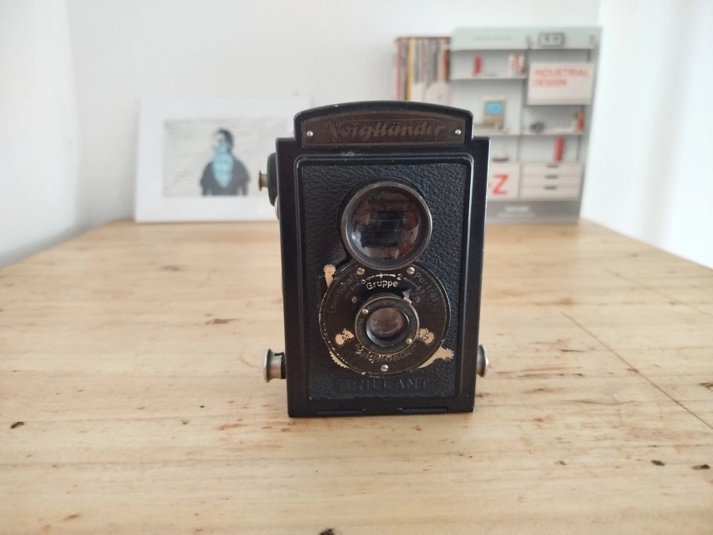 Fotocamera Biottica Voigtländer Brillant Antica Vintage Anni 30 Nero TLR