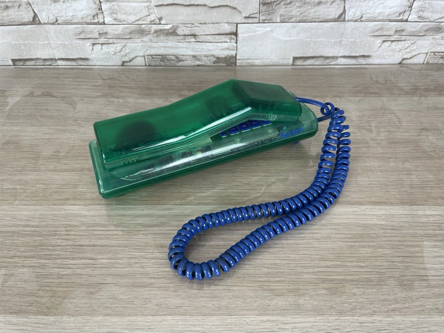 Telefono Fisso Swatch Twin Phone Deluxe Model Verde Blu 1989 Vintage Phone