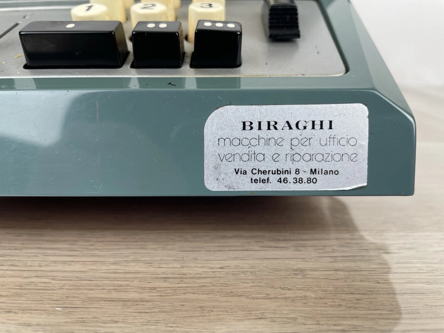 Calcolatrice Meccanica Manuale Olivetti Summa Prima 20 Epoca Anni '60 Azzurra