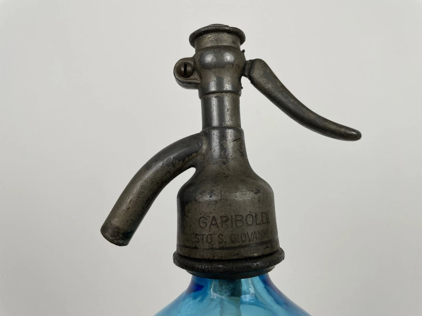 Autoseltz Vetro Sifone Seltz Proverbio Monza Azzurro Antico Epoca Anni 30 Blu