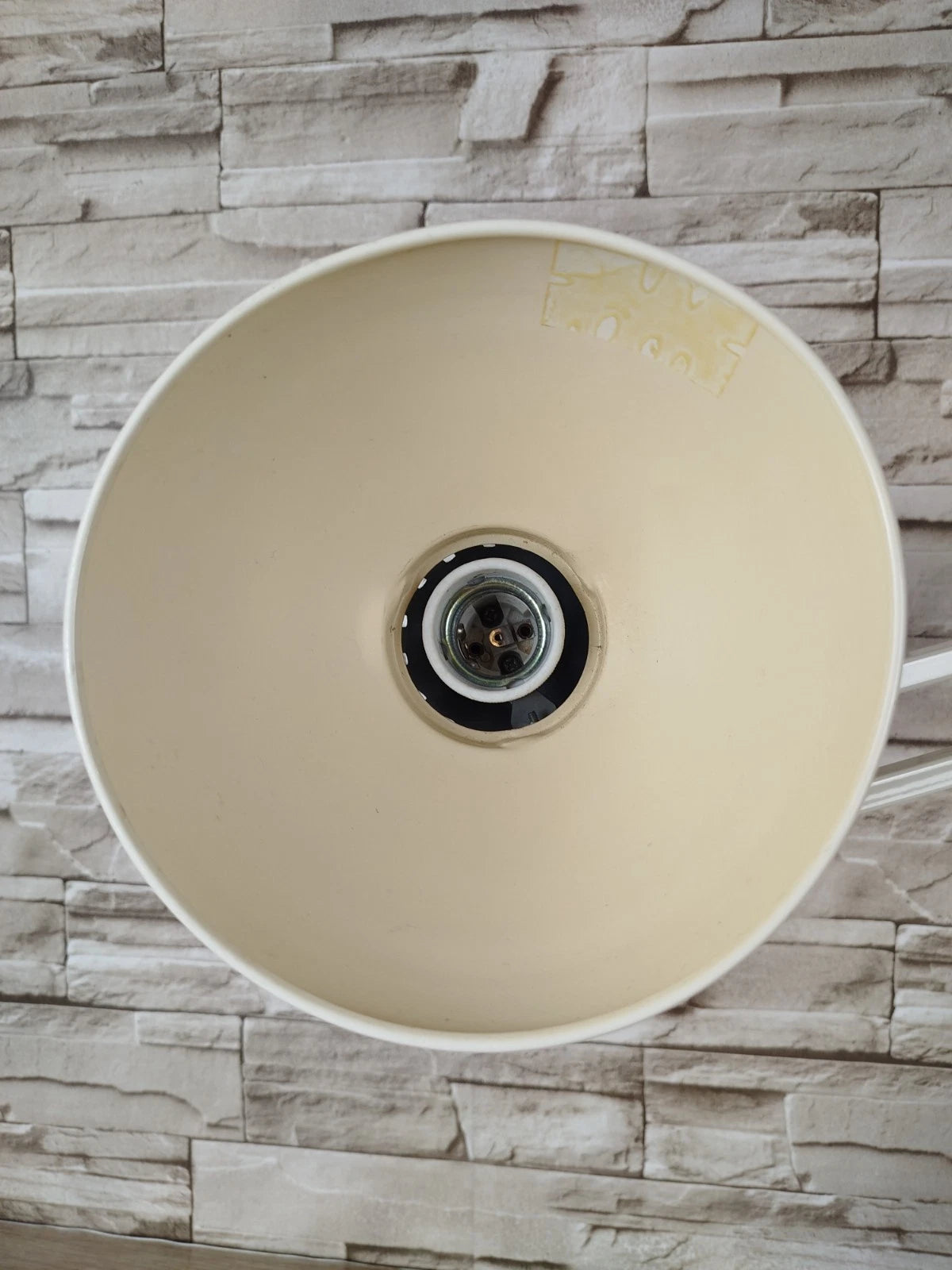 Lampada Da Tavolo Snodabile Industriale Bianca Da Officina Vintage Con Cavo