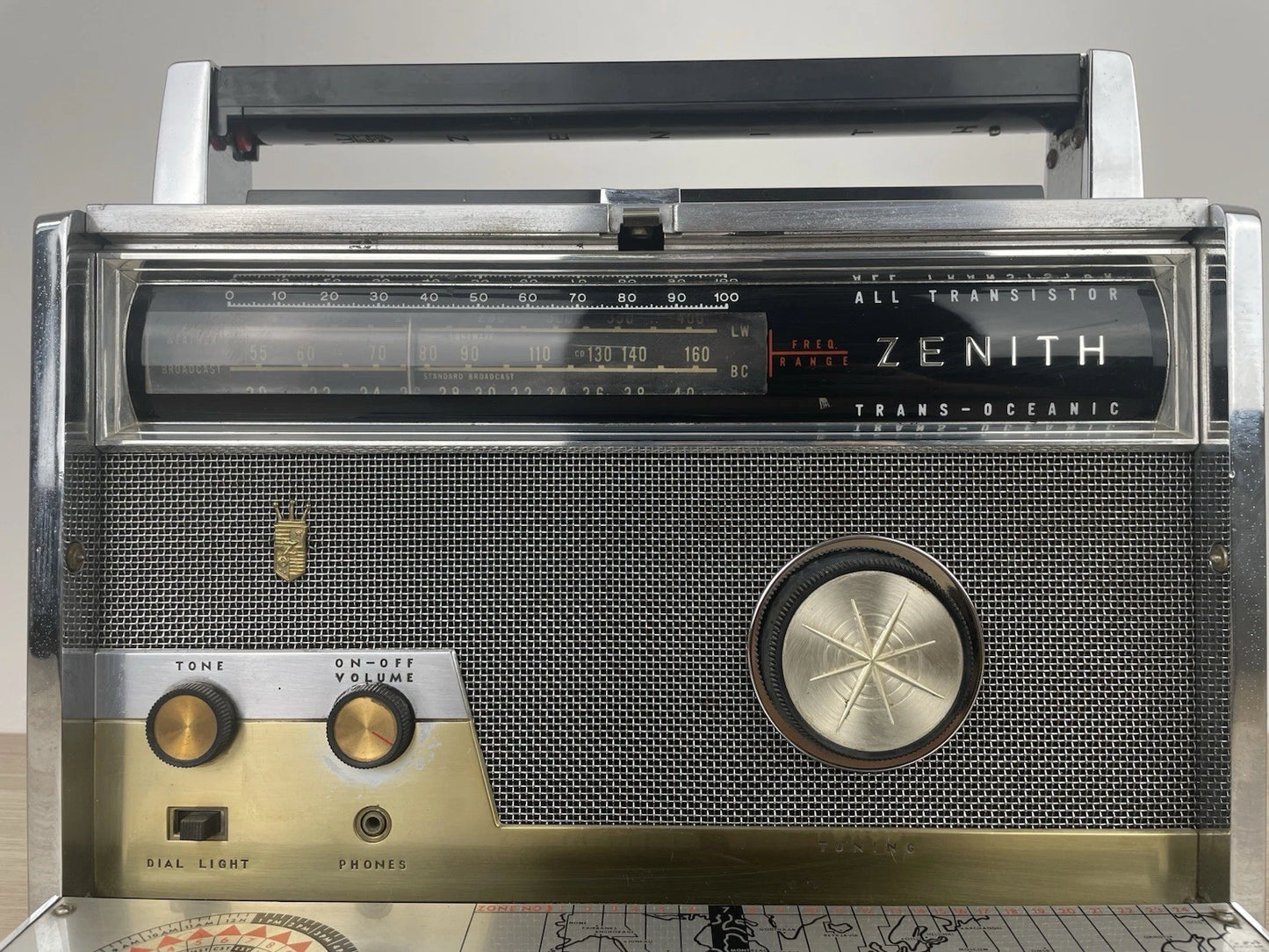 Radio Zenith Trans Oceanic Royal 1000-D Vintage Epoca Anni 50 USA Vintage Raro