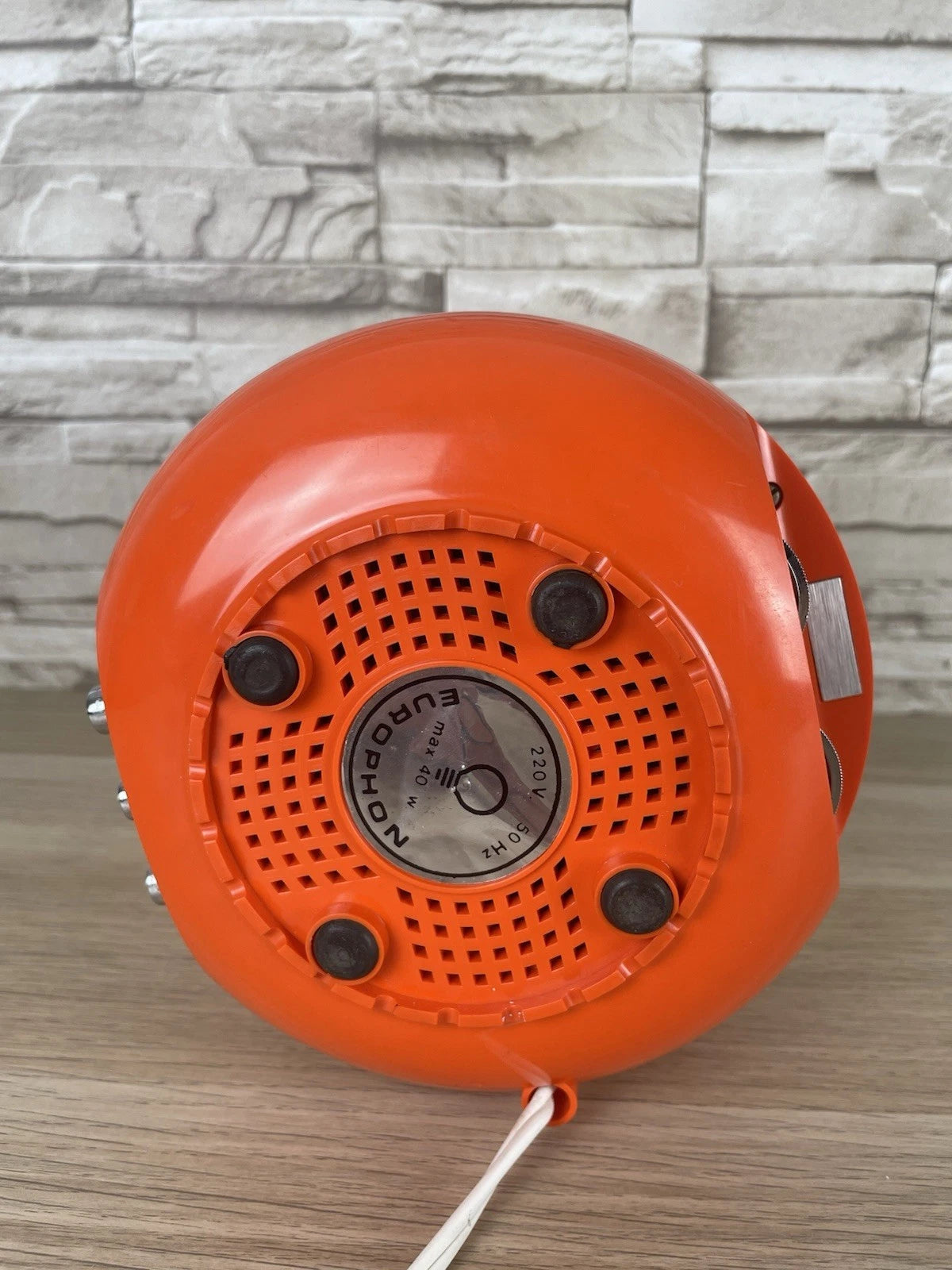 Radio Lampada 60s Europhon Design Adriano Rampoldi Vintage Space Age Arancione