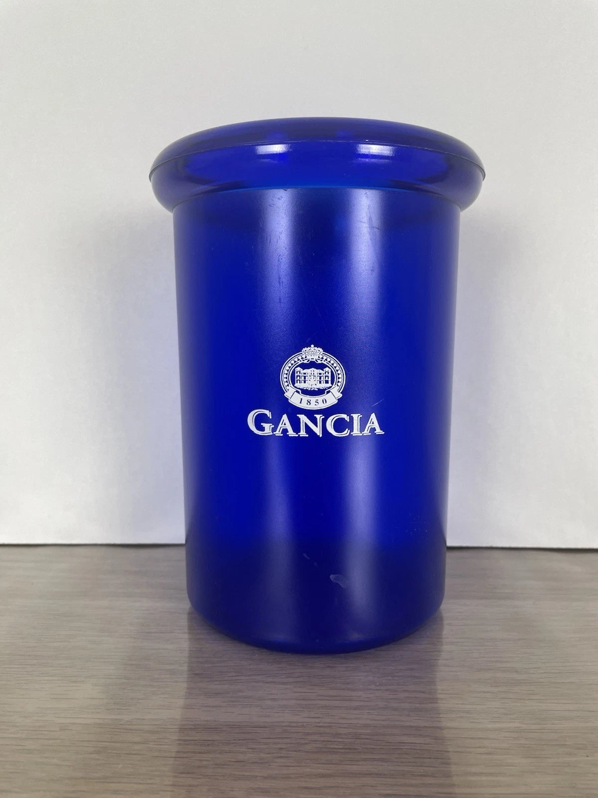 Glacette Secchiello Per Ghiaccio Pubblicitario Gancia Anni 80 In Plastica Blu