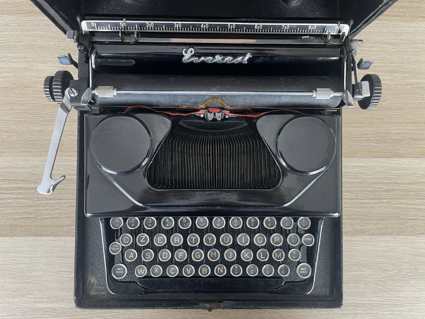Macchina Per Scrivere Everest Mod.90 Milano Vintage Epoca Anni 40/50 Nera