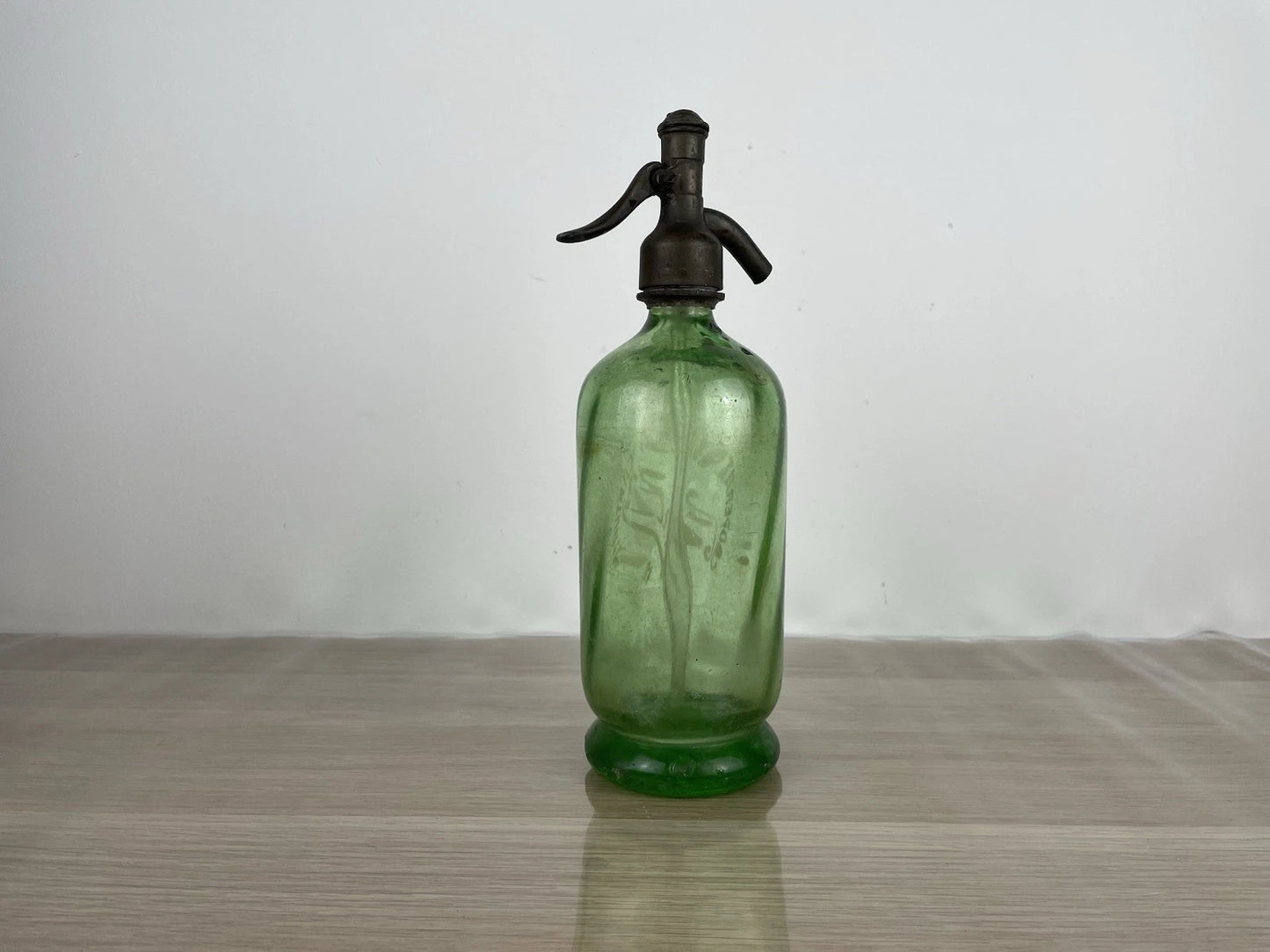 Autoseltzer In Vetro Sifone Seltz Cooperativa Canturina Cantù Verde Anni 30 Epoca