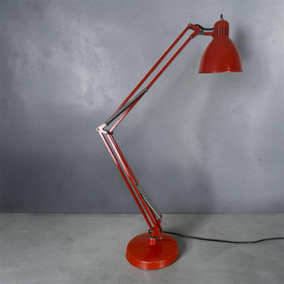 Lampada Da Tavolo Luxo Naska Loris Rosso Vintage Epoca Snodabile Industriale