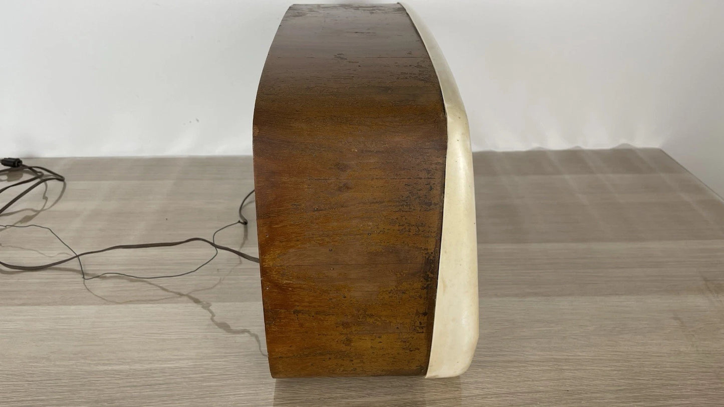 Antica Radio D'Epoca Minerva 525/2 Vintage Valvolare Anni 50 In Legno Solo AM