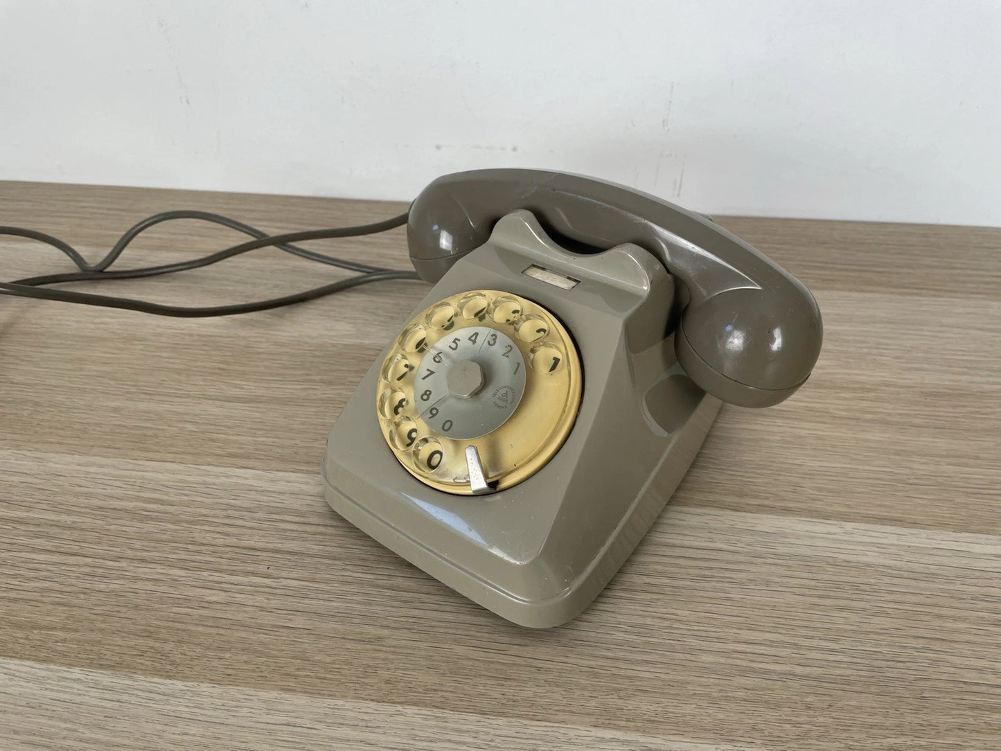 Telefono A Disco A Rotella Siemens Auso Telecomunicazioni S62 Bigrigio Vintage