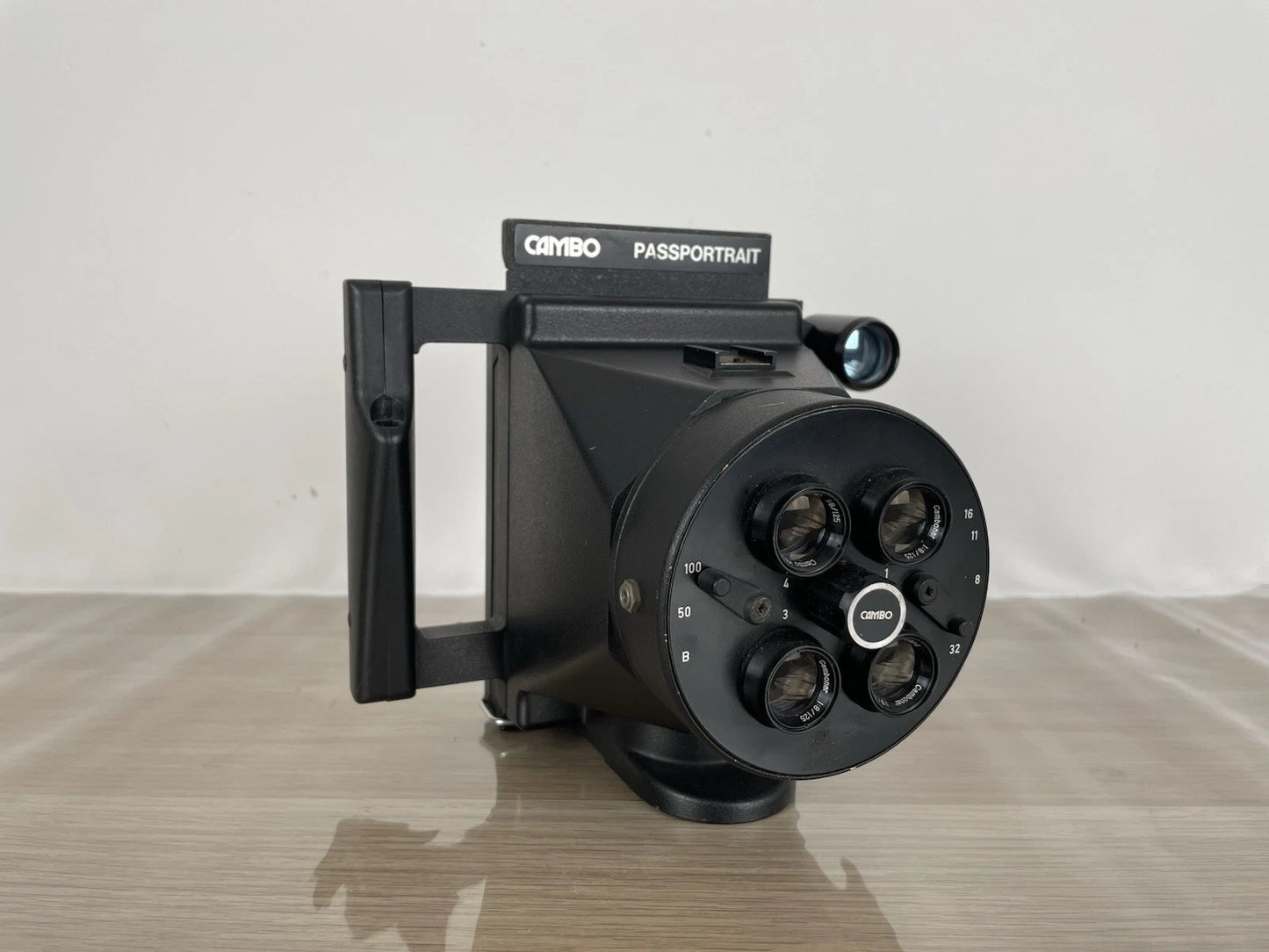 Cambo Passportrait Model 40 Fotocamera Istantanea Vintage Anni 70 Nero Fototessere