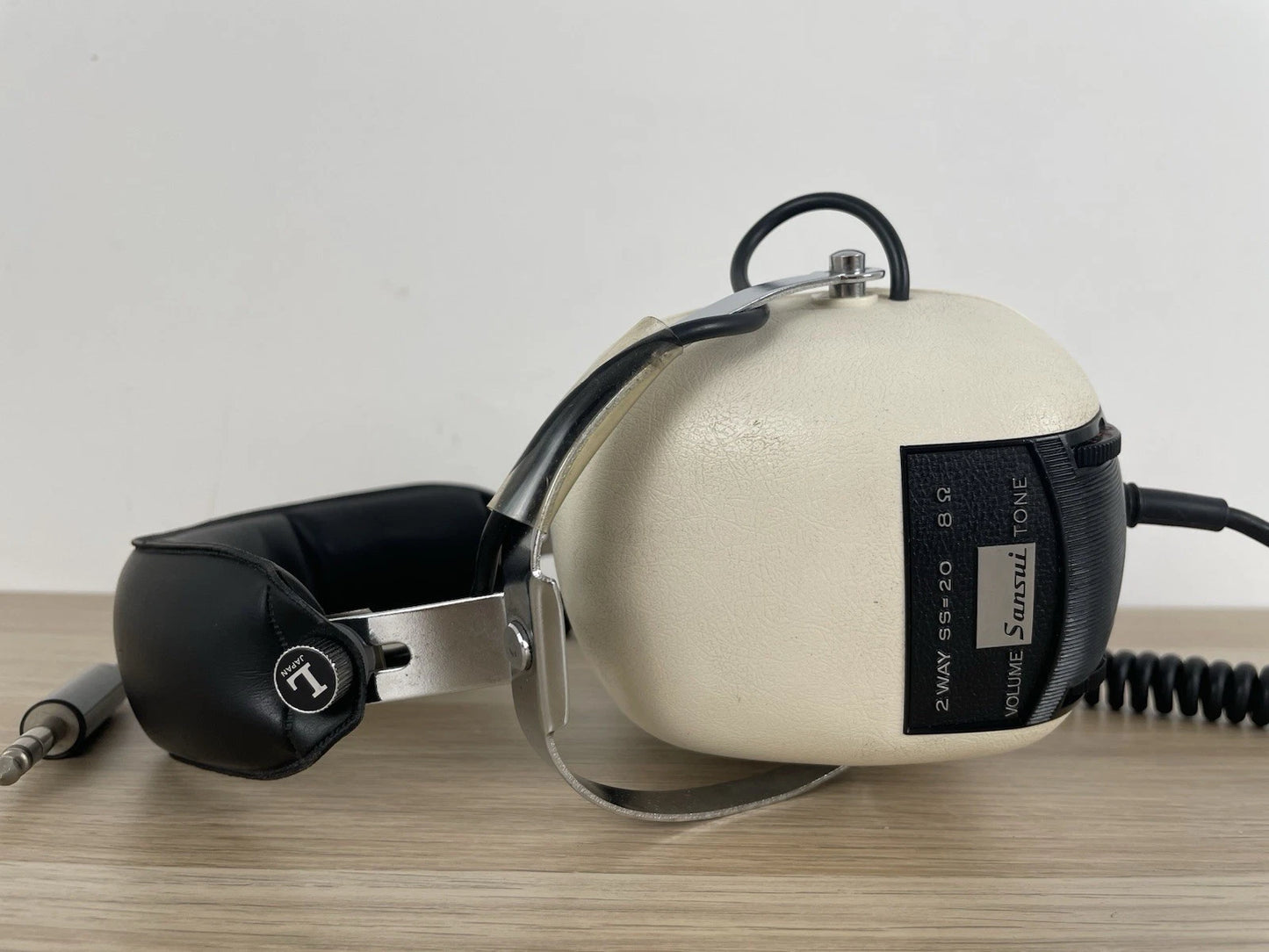 Cuffie Sansui SS L3 Vintage Epoca Anni 70/80 Giappone Bianco Testa Polistirolo