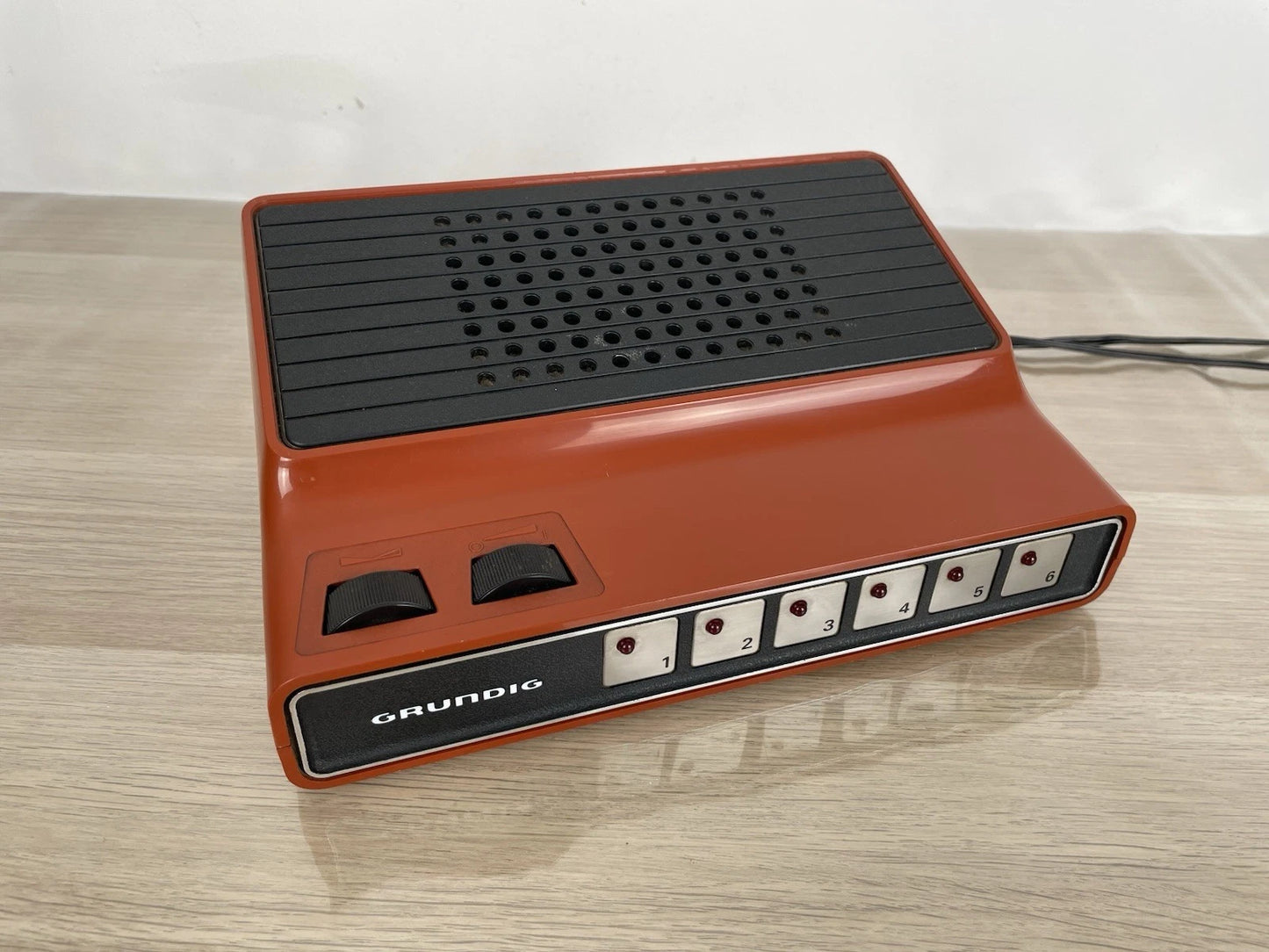 Radio Filodiffusione Grundig FD1200S Vintage Design Anni 70 Arancio Mattone