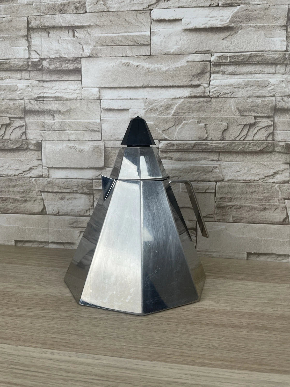 Bollitore Calderoni Fratelli Serie Piramide Ottagonale Vintage Anni 60 Acciaio