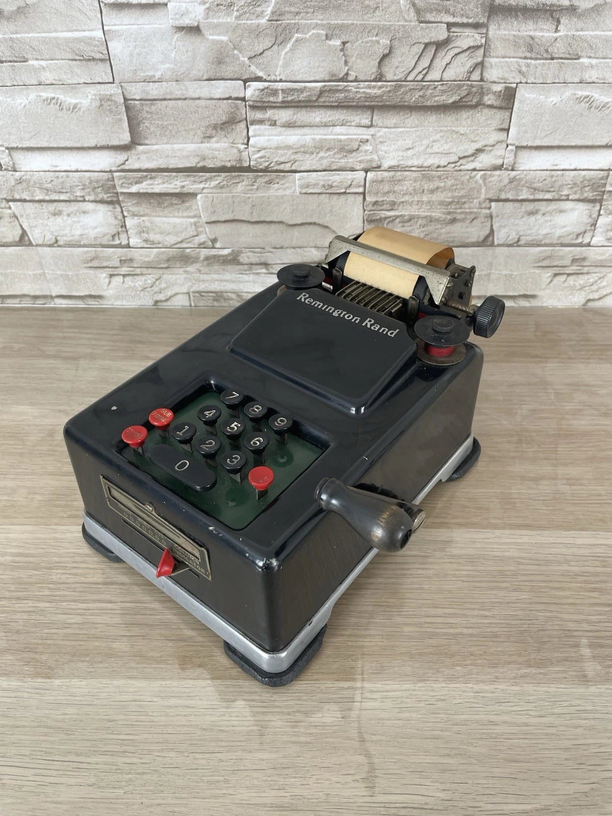 Antica Calcolatrice Remington Rand Manuale Vintage Epoca Anni 30 Nera USA