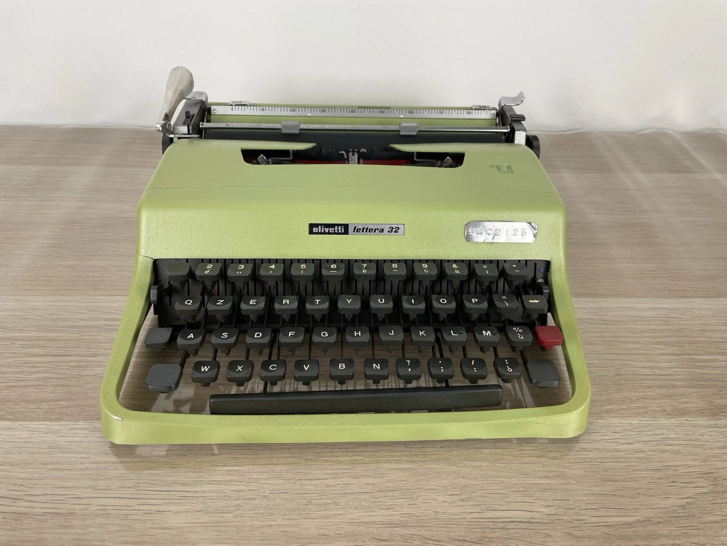 Macchina Da Scrivere Olivetti Lettera 32 Vintage Verde Nizzoli Anni 60 +Custodia