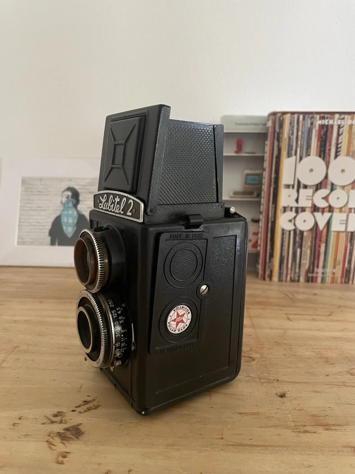 Fotocamera Biottica Lubitel 2 Vintage Epoca Anni 60 6x6 Nera TLR Pellicola 120
