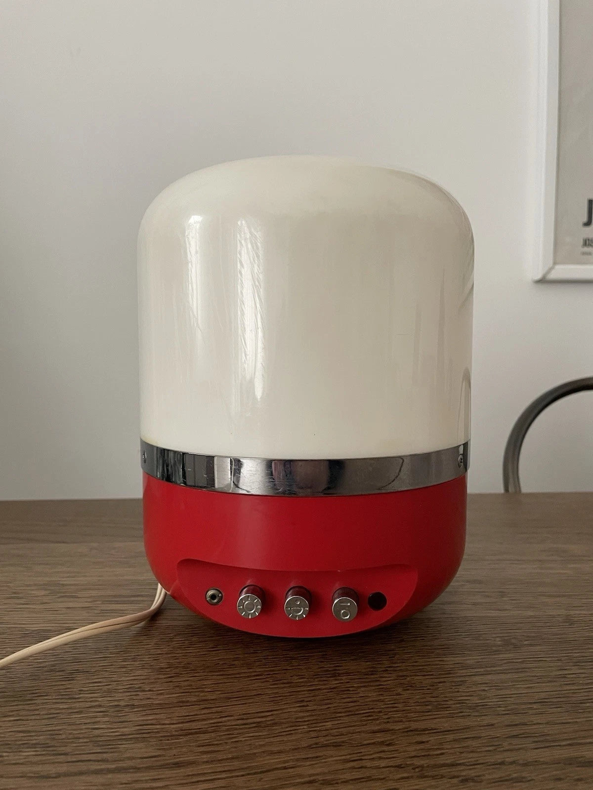 Radio Lampada 60s Europhon Design Adriano Rampoldi Vintage Space Age Rossa