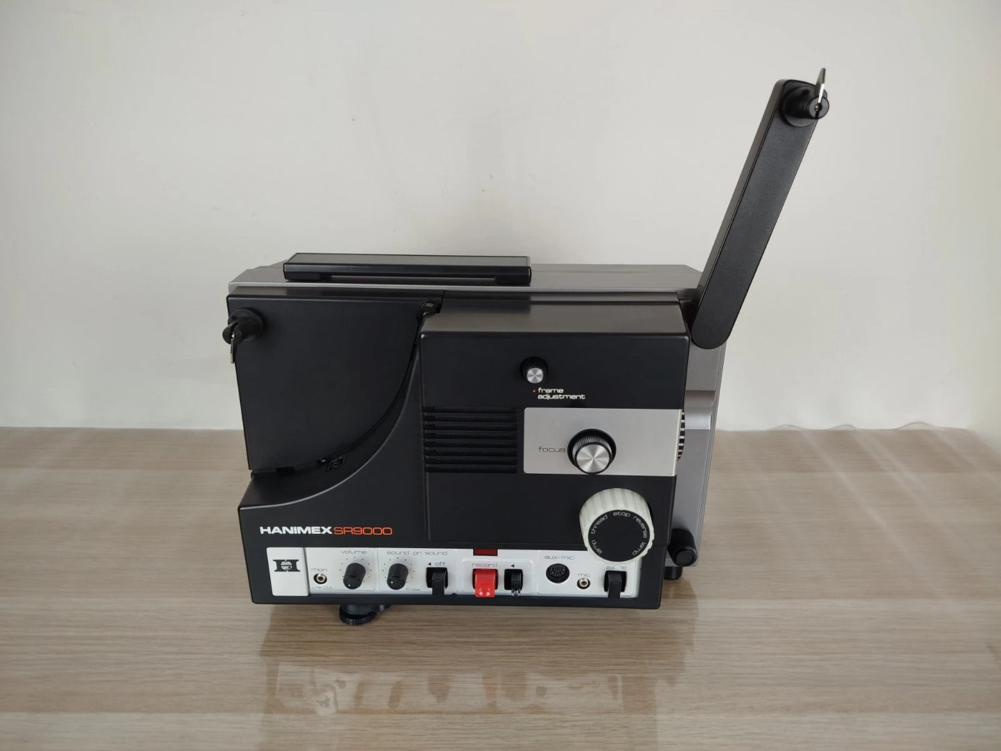 Proiettore Super 8mm Sonoro Hanimex Sr 9000 Vintage Custodia Cavo Scatola Microfono