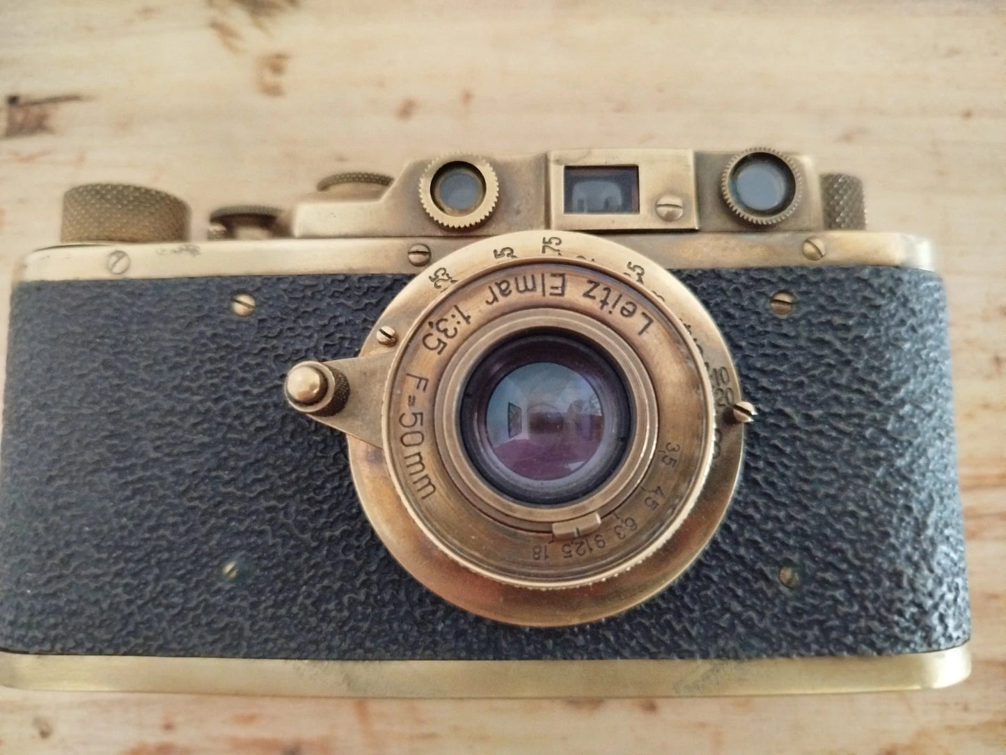 Fotocamera Analogica Leica IIIa Ernst Leitz Wetzlar Anni 30 Matricola 303617 Oro