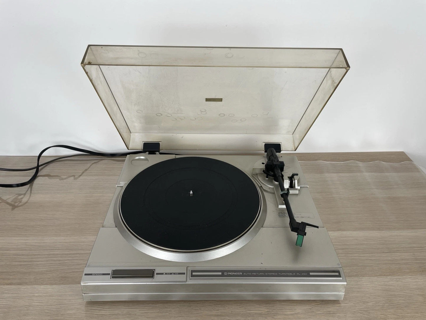 Giradischi Pioneer PL-450 Vintage Giappone Anni 80 Per Vinili Dischi 33 45 Giri