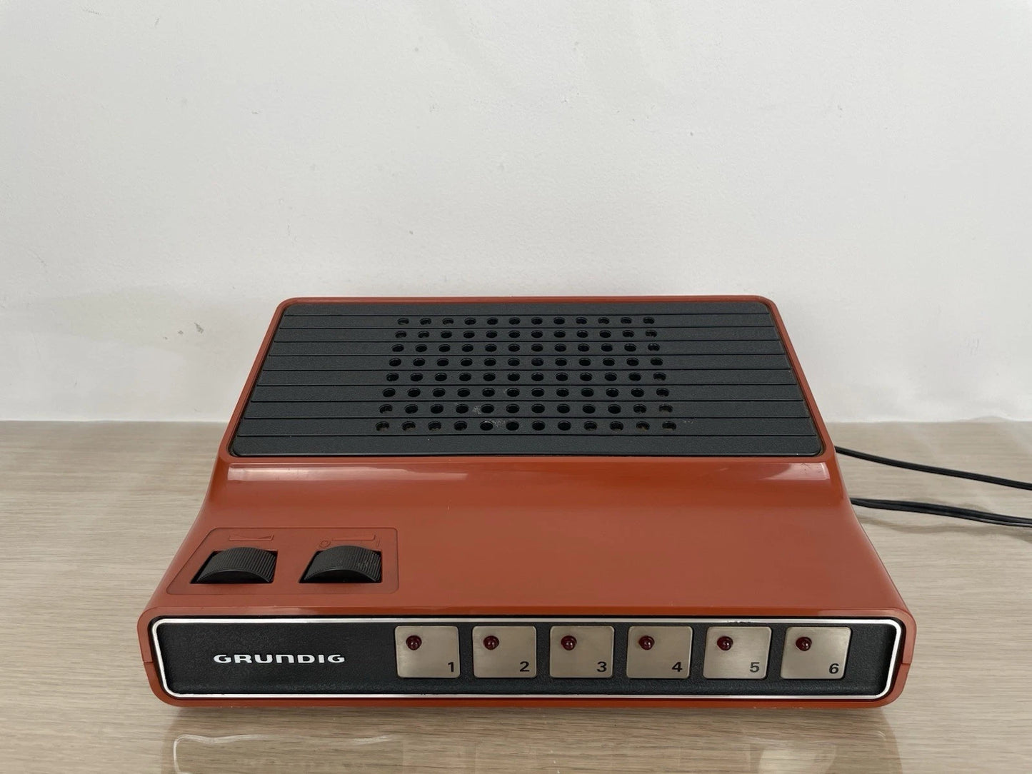 Radio Filodiffusione Grundig FD1200S Vintage Design Anni 70 Arancio Mattone