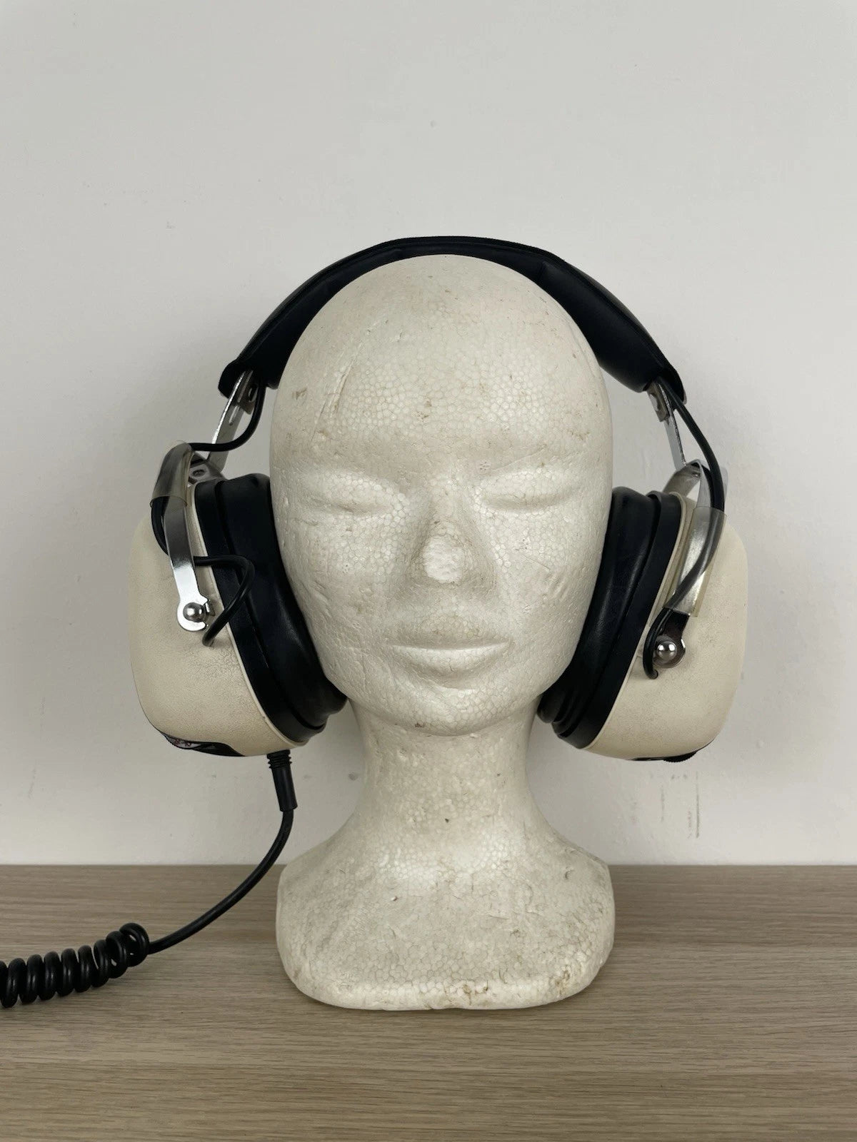 Cuffie Sansui SS L3 Vintage Epoca Anni 70/80 Giappone Bianco Testa Polistirolo