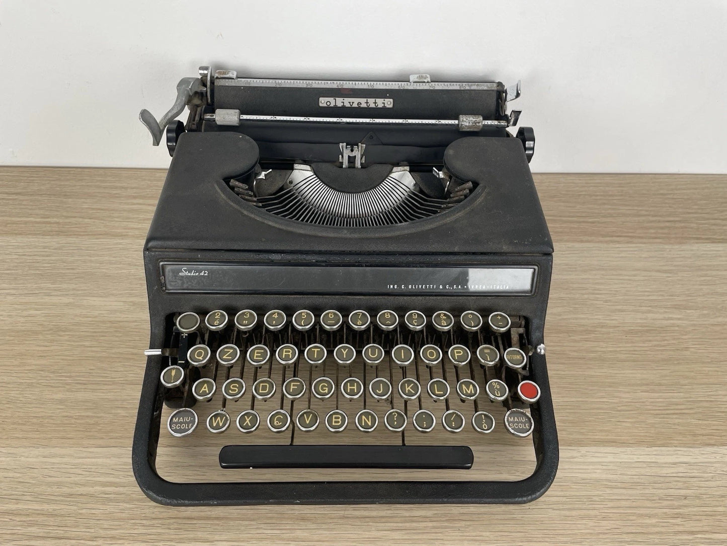 Macchina Da Scrivere Olivetti Studio 42 Portatile Nero Vintage Epoca Anni 30/50