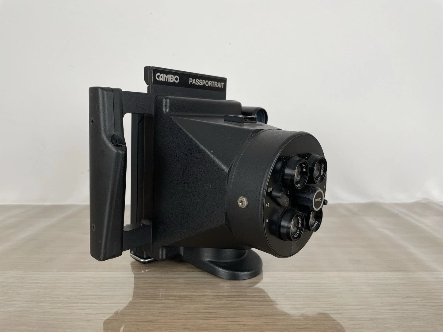 Cambo Passportrait Model 40 Fotocamera Istantanea Vintage Anni 70 Nero Fototessere