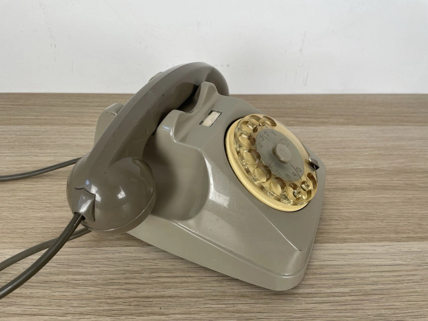 Telefono A Disco A Rotella Siemens Auso Telecomunicazioni S62 Bigrigio Vintage